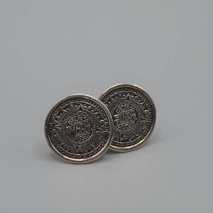 Mayan Calendar Silver  Cufflinks